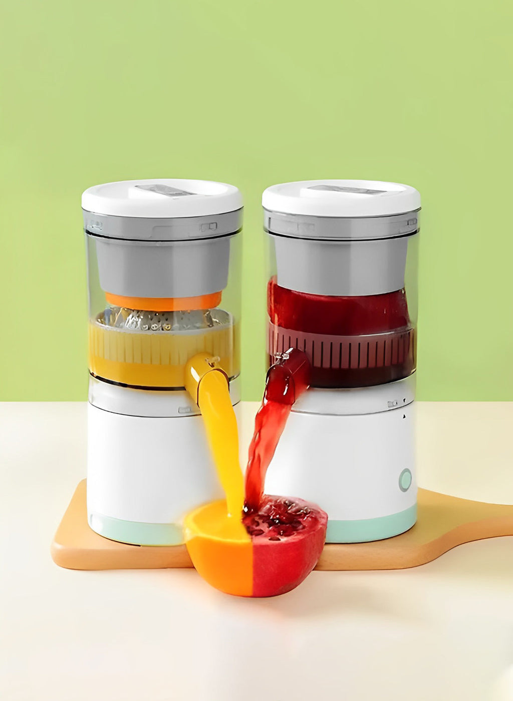 Exprimidor Eléctrico Portátil Recargable y lleva gratis Cortador de Piña
